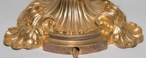 Napoléon III - Lampe de salon en bronze époque Napoléon III - Maurice Thibault Paris