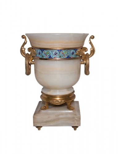 Vase in onyx and gilded bronze - Eugène Cornu (1827- 1899)