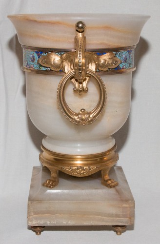 19th century - Vase in onyx and gilded bronze - Eugène Cornu (1827- 1899)