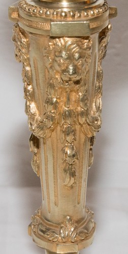 XIXe siècle - Paire de chandeliers en bronze doré Henri PICARD