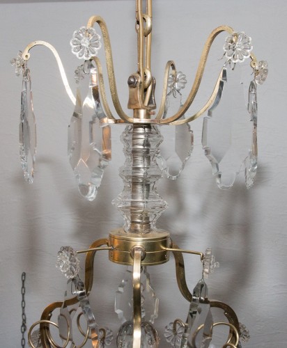 Lustre cage en bronze et cristal circa 1880 - Napoléon III