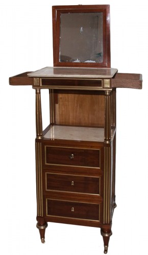 Barbière en acajou époque Louis XVI estampillée F SCHEY