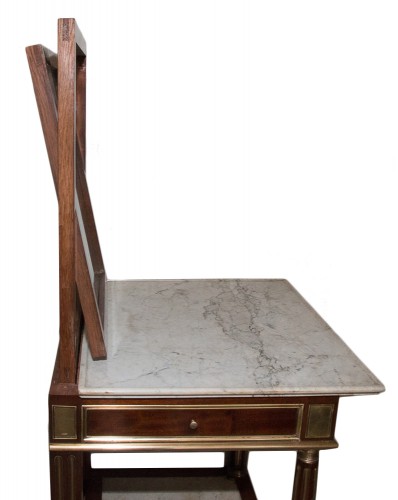 Louis XVI - Barbière en acajou époque Louis XVI estampillée F SCHEY