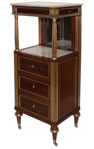Antiquités - Barbière en acajou époque Louis XVI estampillée F SCHEY
