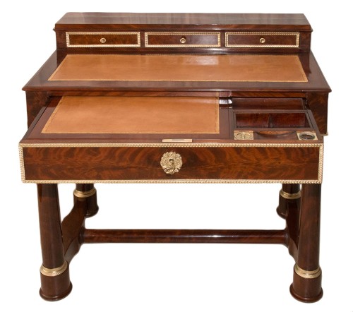 Mobilier Bureau et Secrétaire - Bureau à gradin en acajou époque Empire