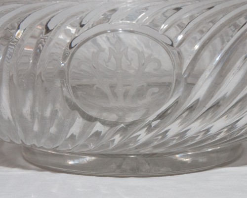 Verrerie, Cristallerie  - Grande coupe baccarat et argent massif fin XIXe