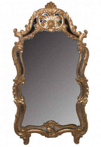 Miroir en bois doré époque Louis XV