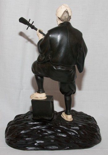 Okimono Joueur de Shamisen Période Meiji - 
