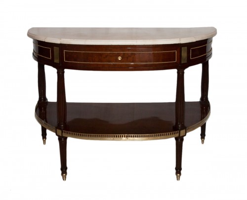 Louis XVI Half moon mahogany console