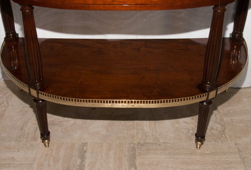 Louis XVI Half moon mahogany console - 