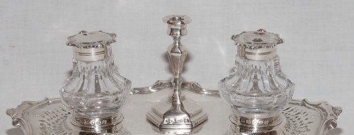 silverware & tableware  - Victorian silver inkwell