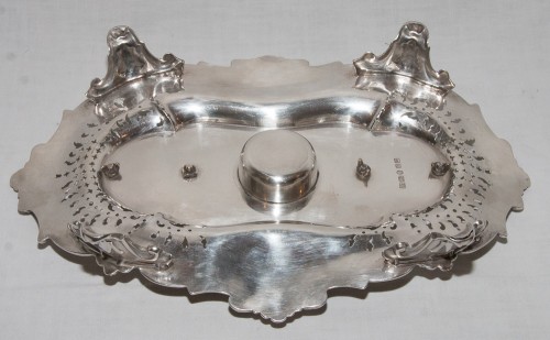  - Encrier en argent massif époque Victorienne