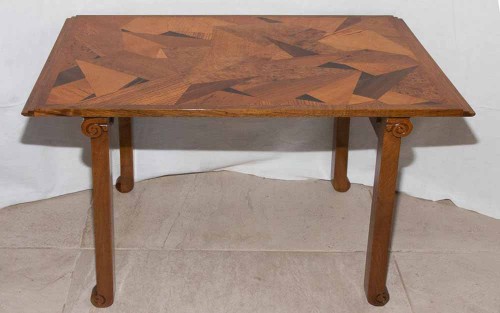 Antiquités - E Gallé - Nesting tables with geometrical decor
