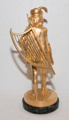 Ménestrel en bronze doré - E Frémiet (1824-1910) - Galerie Lauretta