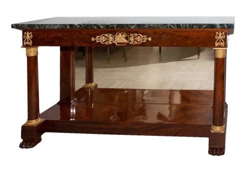 Console en acajou et bronze doré d'époque premier Empire