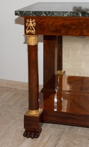 Antiquités - French Mahogany and gilt bronze console from the 1st Empire period