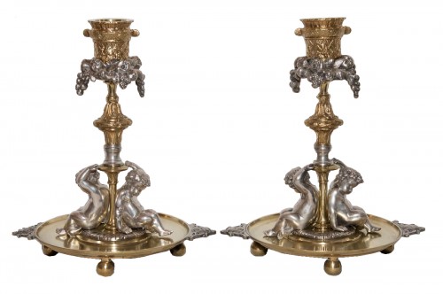 Pair of candlesticks signed Henri Picard late 19th century