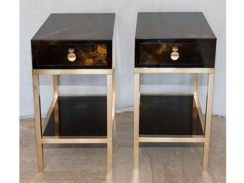  - Pair of side table - Guy Lefèvre For Maison Jansen 70&#039;s