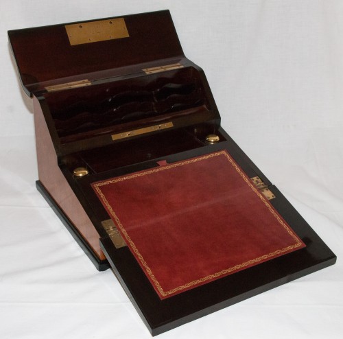 Paul Sormani - Marquetry writing desk circa 1860 - Decorative Objects Style Napoléon III