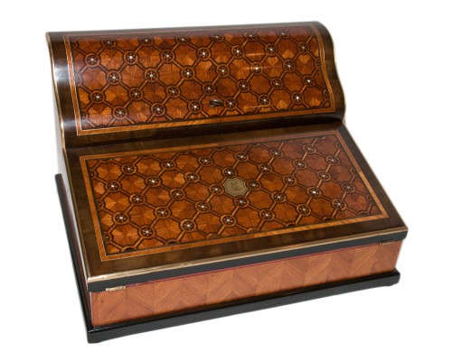 Paul Sormani - Marquetry writing desk circa 1860 - Napoléon III