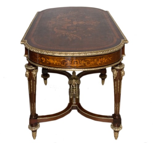 Mobilier Table & Guéridon - Table de milieu en marqueterie époque Napoléon III