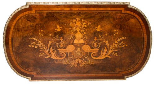 Antiquités - Table de milieu en marqueterie époque Napoléon III
