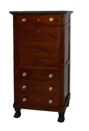 Small mahogany secrétaire Empire period - Furniture Style Empire