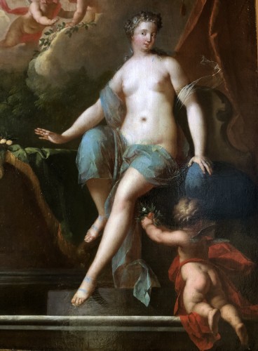 Portrait présumé de Mademoiselle de Blois en venus - Attribué à Pierre Gobert (1662-174)4 - Tableaux et dessins Style Régence