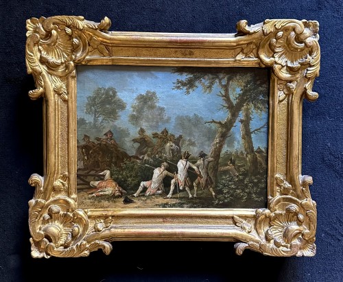 Tableaux et dessins Tableaux XVIIIe siècle - L’embuscade , Jan peeter Verdussen (1700-1763)