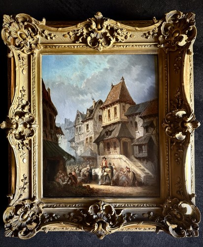 Scène de marché - Piéter Frans de Noter (1779-1842) - Tableaux et dessins Style 