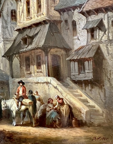 Tableaux et dessins Tableaux XIXe siècle - Scène de marché - Piéter Frans de Noter (1779-1842)