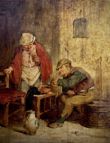 Scène de taverne d'après Van ostade (1610-1685)