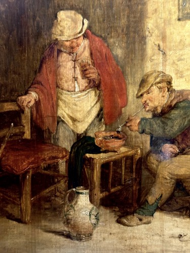 Tableaux et dessins Tableaux XVIIe siècle - Scène de taverne d'après Van ostade (1610-1685)