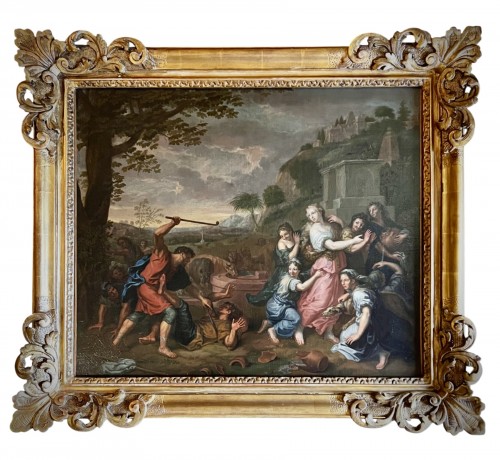 Moise et les filles de Jethro d’après Charles le brun 1619-1690)
