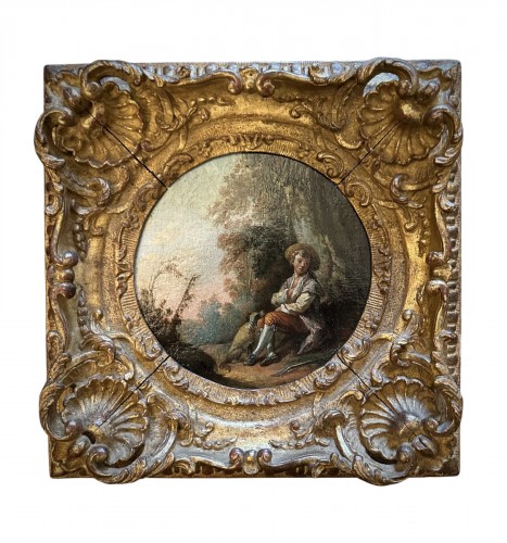 Jeune patre et son chien atelier de (J.B Huet 1745-1811)