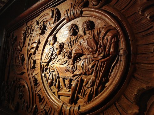 Spectacular carved wood panel of the 17th century - 