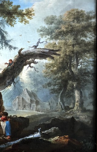 Les dénicheurs d’oiseaux Jean-Baptiste PILLEMENT Lyon 1728-1808 (Atelier de) - 