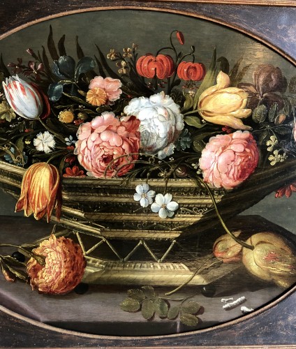 Composition florale - Atelier Johannes Bosschaert (1609-1650) - Tableaux et dessins Style Louis XIV