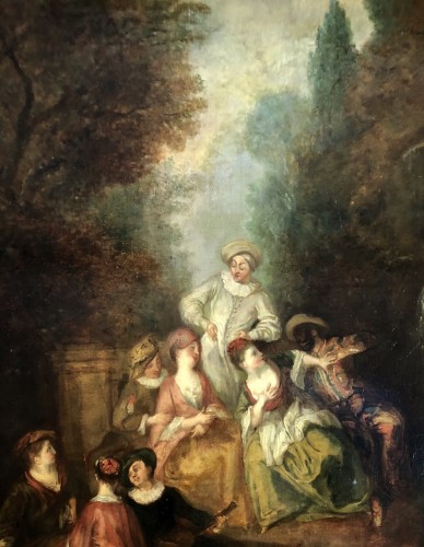 Jeux galants (entourage de Nicolas Lancret (1690-1743) - Paintings & Drawings Style Louis XV