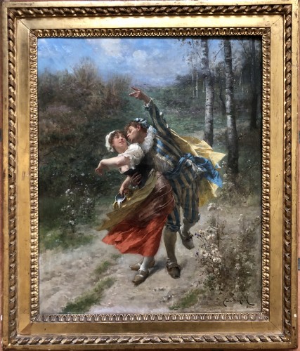 Arlequin in love - Émile Antoine Bayard 1837-1891.