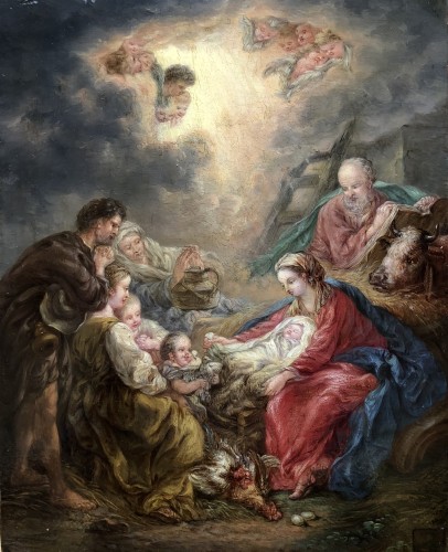 La lumière du monde (d’après François Boucher 1703-1770) - Tableaux et dessins Style Louis XV