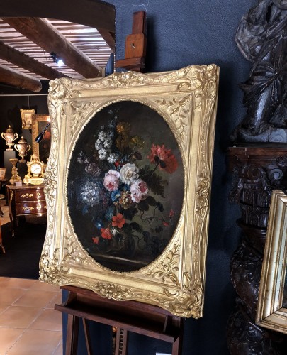 Composition florale - Cornelis Lens (1713-1770) - Michel Lardanchet Antiquités