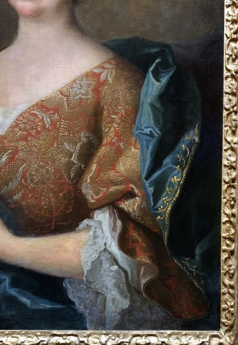 Lady of quality, entourage of Robert Levrac-Tournieres 1667-1752 (entourage of) - Paintings & Drawings Style Louis XV