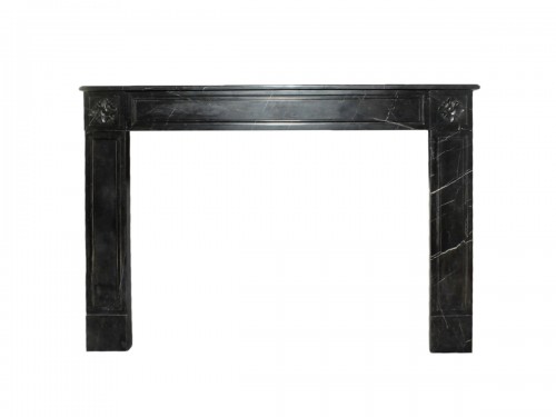 Louis XVI period fireplace in black marble 