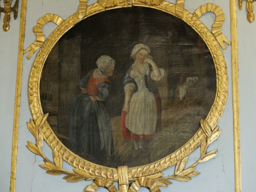 Miroirs, Trumeaux  - Trumeau d'époque Louis XVI
