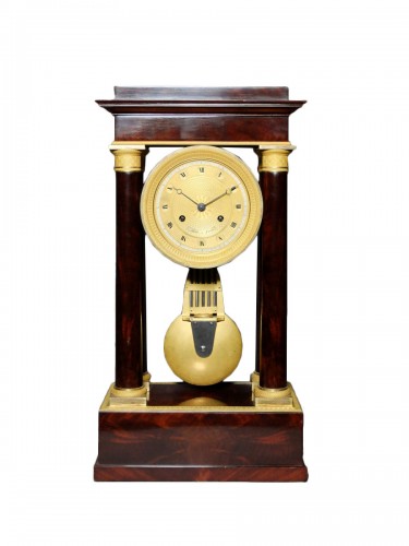 Empire regulator clock in mahogany - Early 19th century 