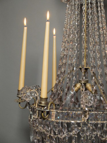 Lighting  - &quot;Corbeille&quot; chandelier with 6 lights - XIXth century