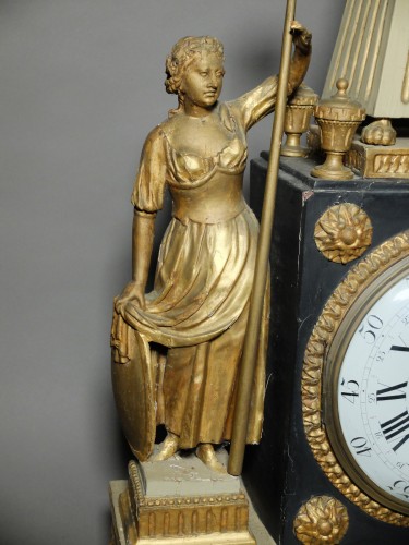 Louis XVI - Important Louis XVI period clock with the profile of Lafayette