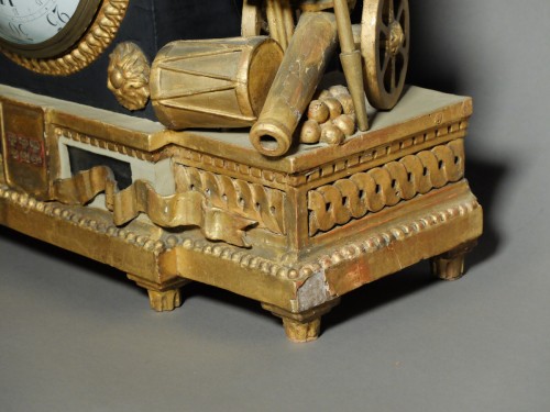 Antiquités - Importante pendule au profil de Lafayette d'époque Louis XVI