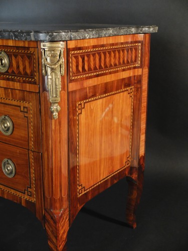 18th century - Transition Period Chest Of Drawers Stamped Jgt Sar